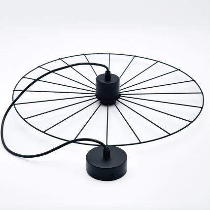 Lestenec na vrvici MONTANA 1xE27/15W/230V pr. 45 cm črna