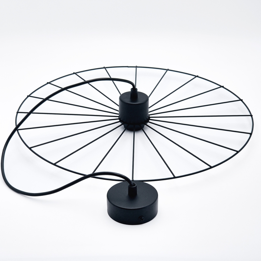 Lestenec na vrvici MONTANA 1xE27/15W/230V pr. 45 cm črna