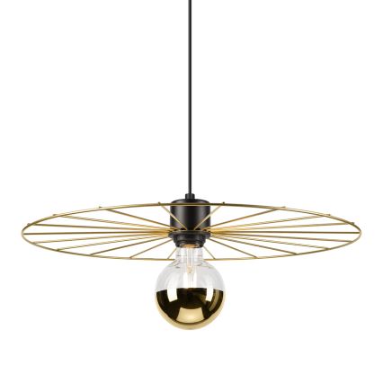 Lestenec na vrvici MONTANA 1xE27/15W/230V pr. 45 cm zlata/črna