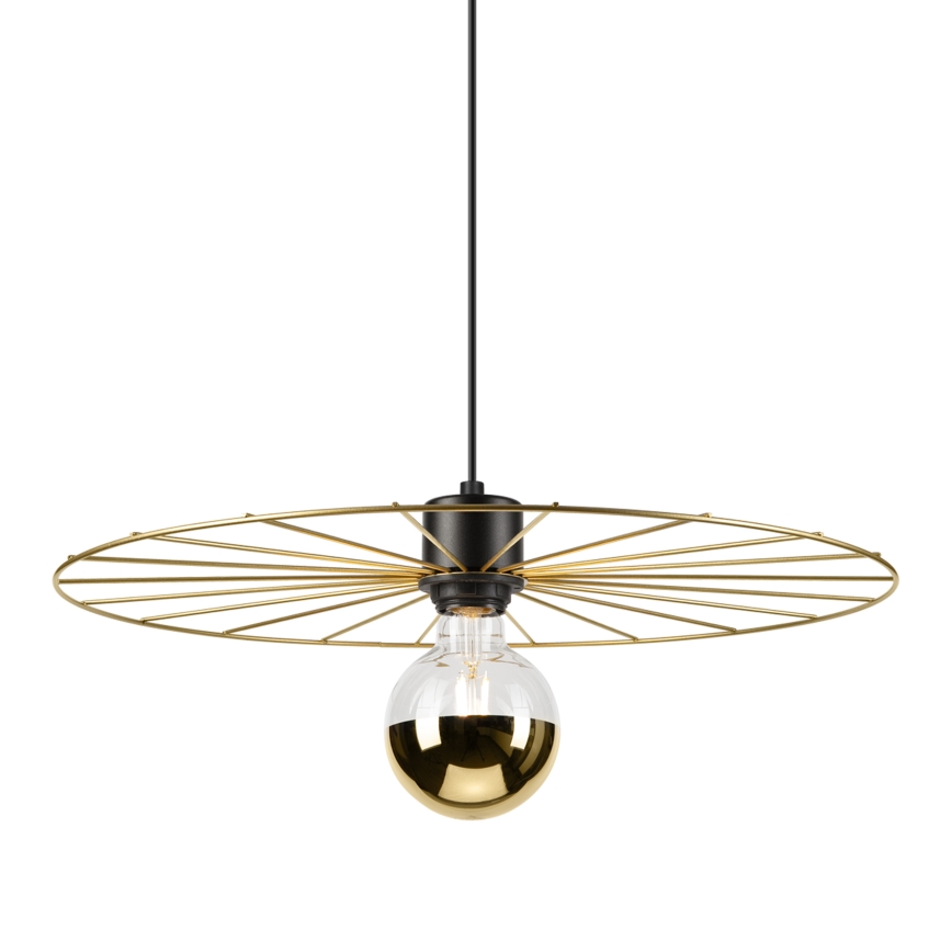 Lestenec na vrvici MONTANA 1xE27/15W/230V pr. 45 cm zlata/črna