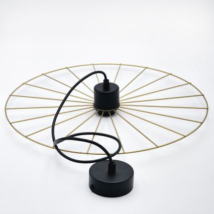 Lestenec na vrvici MONTANA 1xE27/15W/230V pr. 45 cm zlata/črna