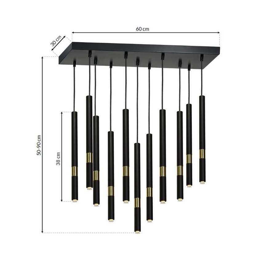 Lestenec na vrvici MONZA 11xG9/7W/230V