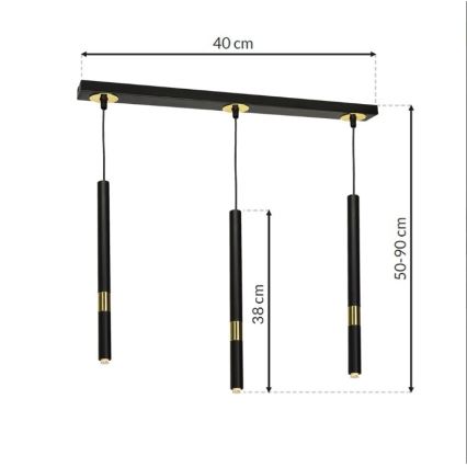 Lestenec na vrvici MONZA 3xG9/7W/230V