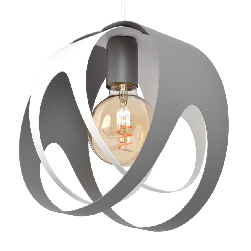 Lestenec na vrvici MOONLIGHT 1xE27/15W/230V sivo