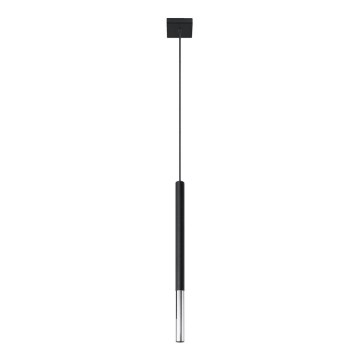 Lestenec na vrvici MOSAIC 1xG9/12W/230V črna/sijajni krom