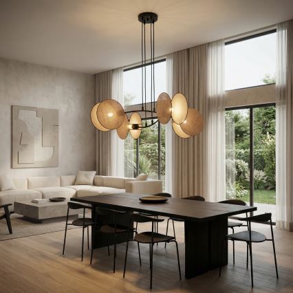 Lestenec na vrvici MOTIF 4xE14/10W/230V bež