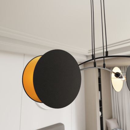 Lestenec na vrvici MOTIF 4xE14/10W/230V črna