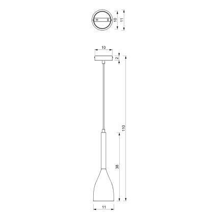 Lestenec na vrvici MUZA 1xE27/60W/230V