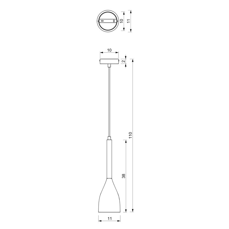 Lestenec na vrvici MUZA 1xE27/60W/230V