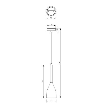 Lestenec na vrvici MUZA 1xE27/60W/230V