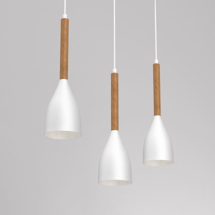 Lestenec na vrvici MUZA NEW 3xE27/60W/230V bel