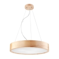 Lestenec na vrvici NATURAL 3xE27/60W/230V ? 47 cm borovina