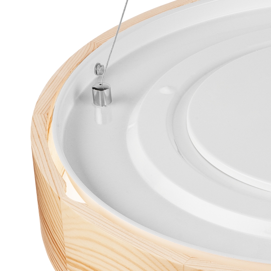 Lestenec na vrvici NATURAL 3xE27/60W/230V ø 47 cm bor