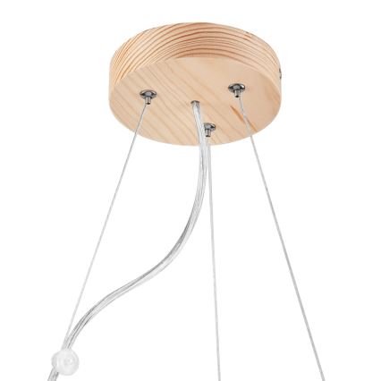 Lestenec na vrvici NATURAL 3xE27/60W/230V ø 47 cm bor