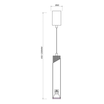 Lestenec na vrvici NEO 1xGU10/8W/230V bela