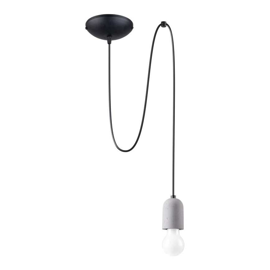 Lestenec na vrvici NESO 1xE27/15W/230V pajek beton