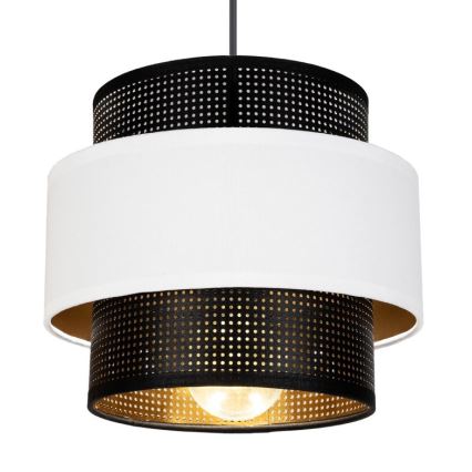 Lestenec na vrvici NESS 2xE27/60W/230V spider črna/bela