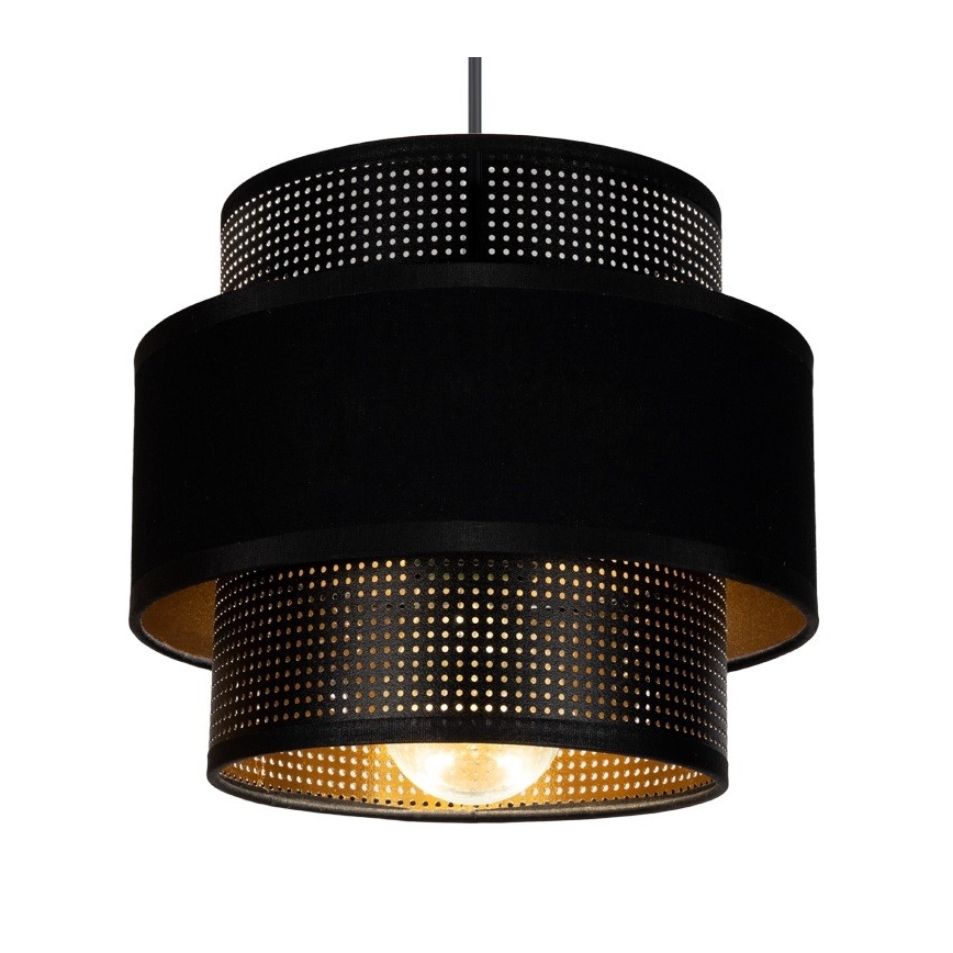 Lestenec na vrvici NESS 2xE27/60W/230V spider črna
