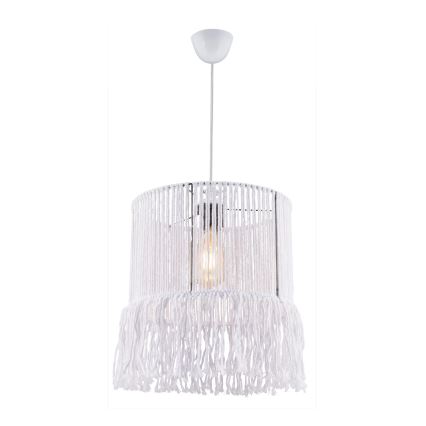 Lestenec na vrvici NESS MAKRAMÉ 1xE27/40W/230V, bela