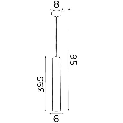 Lestenec na vrvici NEST 1xGU10/8W/230V bela/sijajni krom