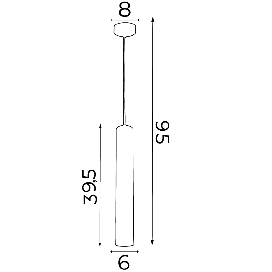 Lestenec na vrvici NEST 1xGU10/8W/230V bela/sijajni krom