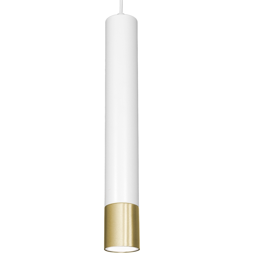 Lestenec na vrvici NEST 1xGU10/8W/230V belo/zlat