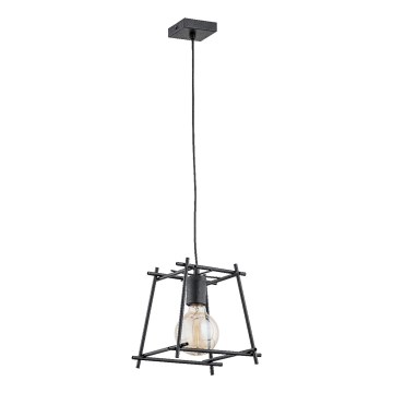 Lestenec na vrvici NETI 1xE27/15W/230V črna