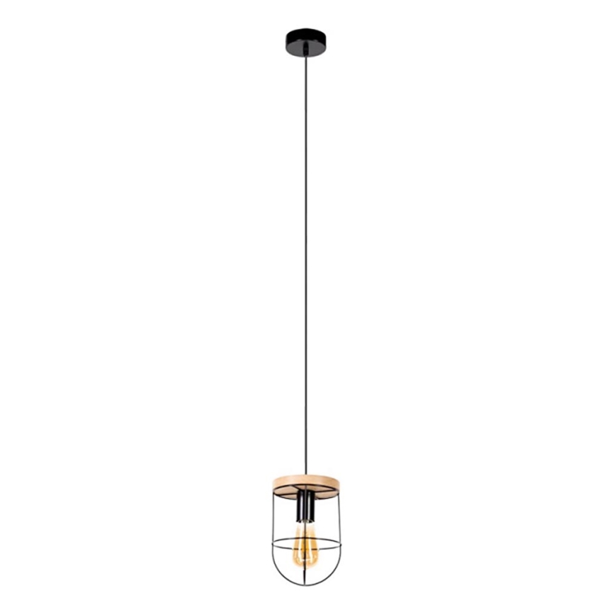 Lestenec na vrvici NETUNO 1xE27/60W/230V hrast
