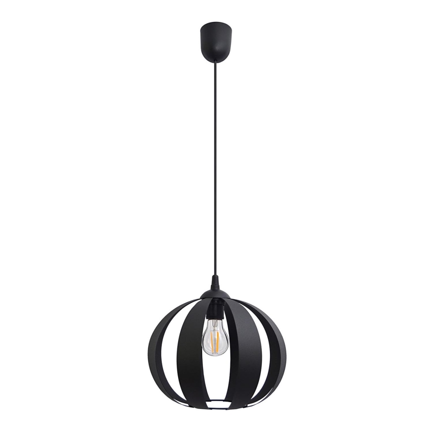 Lestenec na vrvici NEWTON 1xE27/15W/230V črna