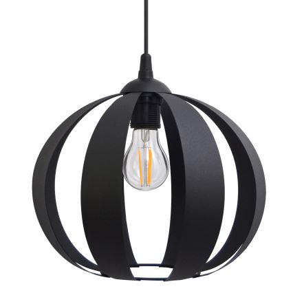 Lestenec na vrvici NEWTON 1xE27/15W/230V črna