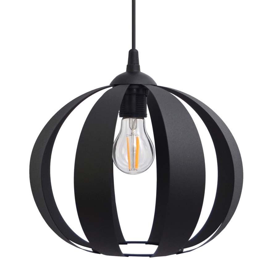 Lestenec na vrvici NEWTON 1xE27/15W/230V črna