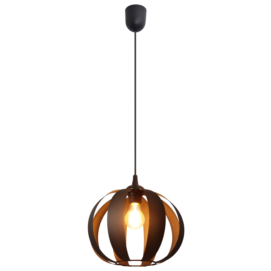 Lestenec na vrvici NEWTON 1xE27/15W/230V črna