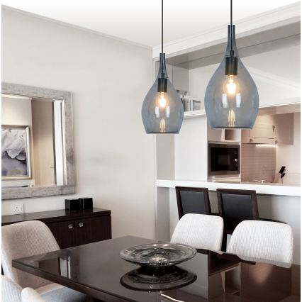 Lestenec na vrvici NEXT 1xE27/40W/230V dimno črna