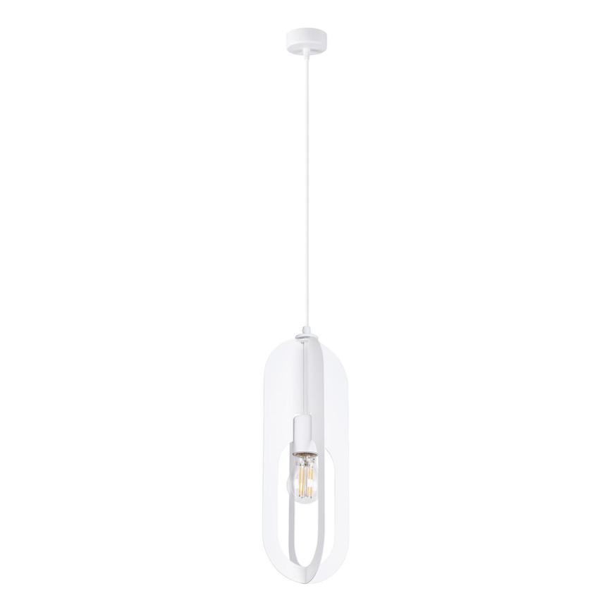 Lestenec na vrvici NICUS 1xE27/15W/230V bela