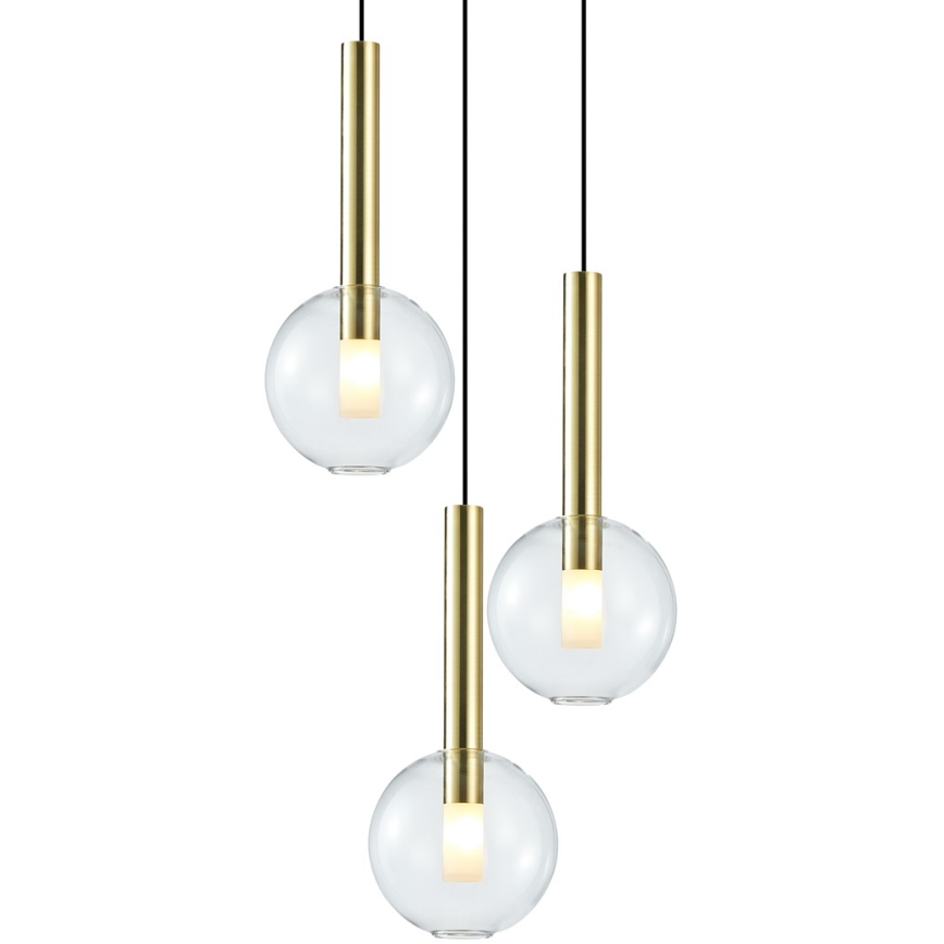 Lestenec na vrvici NIKO 3xG9/9W/230V zlata
