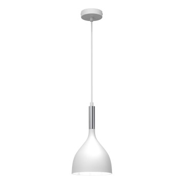 Lestenec na vrvici NOAK 1xE27/15W/230V bela/sijajni krom