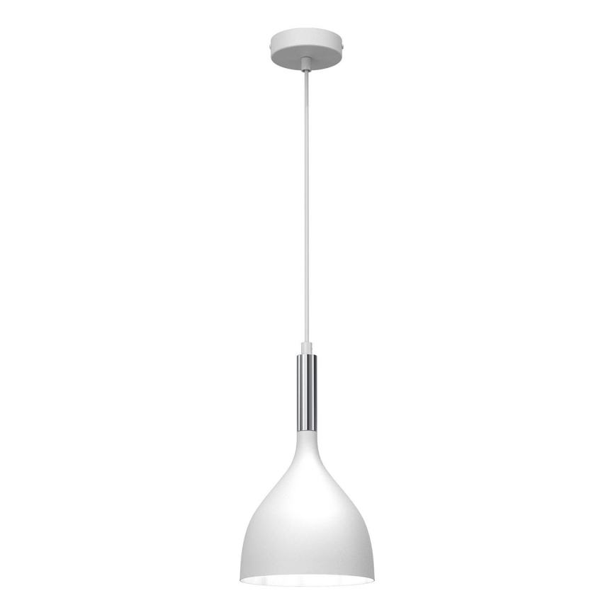 Lestenec na vrvici NOAK 1xE27/15W/230V bela/sijajni krom