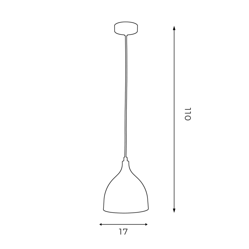 Lestenec na vrvici NOAK 1xE27/15W/230V črna