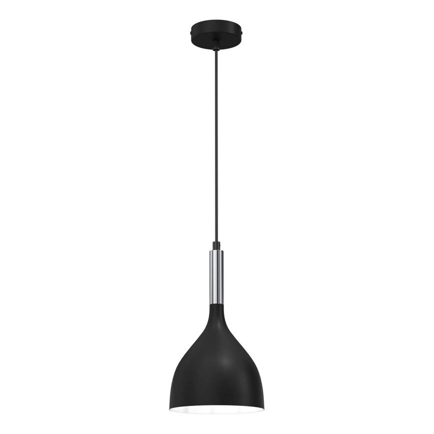 Lestenec na vrvici NOAK 1xE27/15W/230V črna/sijajni krom