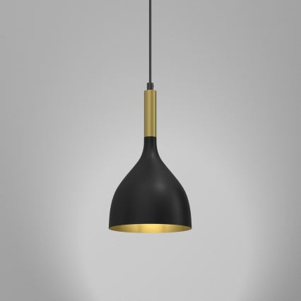 Lestenec na vrvici NOAK 1xE27/15W/230V črna/zlata