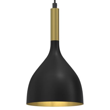 Lestenec na vrvici NOAK 1xE27/15W/230V črna/zlata
