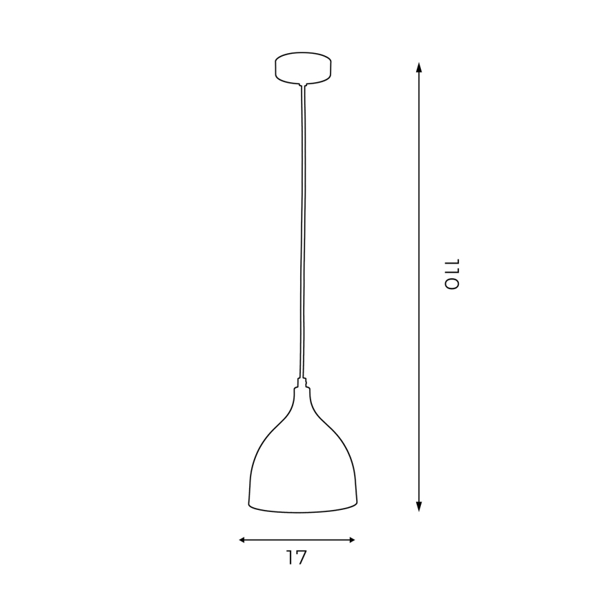 Lestenec na vrvici NOAK 1xE27/15W/230V siva