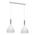Lestenec na vrvici NOAK 2xE27/15W/230V bela/sijajni krom