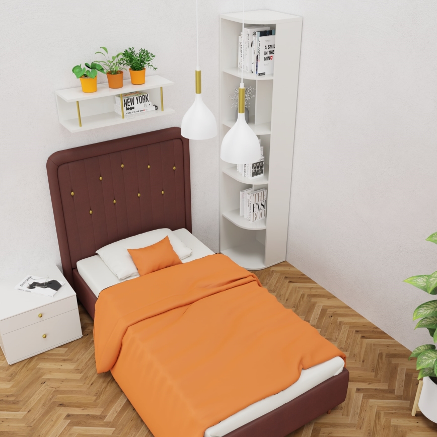 Lestenec na vrvici NOAK 2xE27/15W/230V bela/zlata