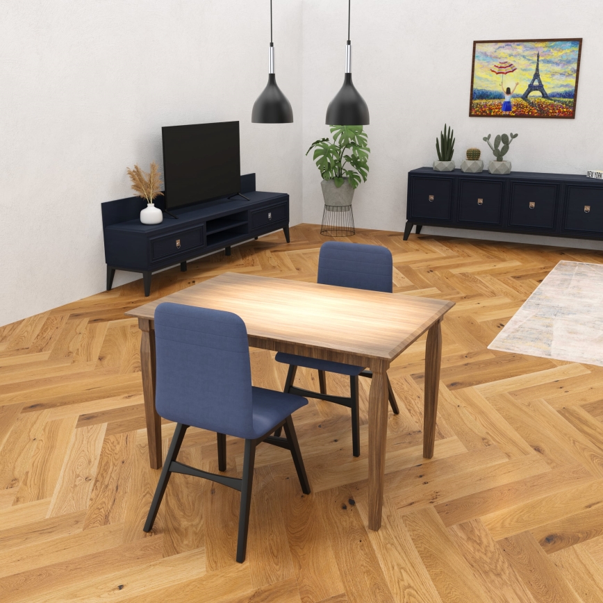 Lestenec na vrvici NOAK 2xE27/15W/230V črna/sijajni krom