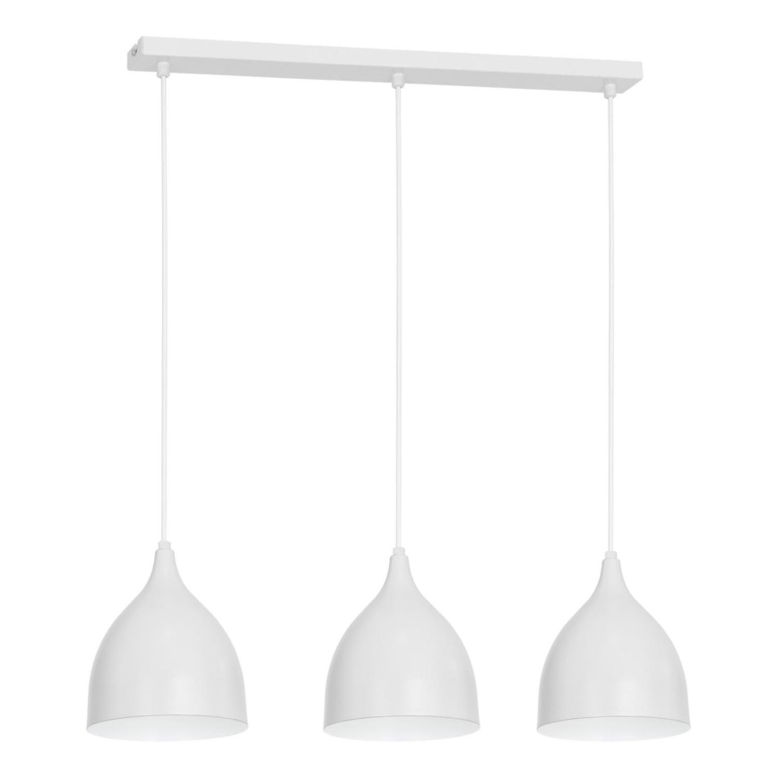 Lestenec na vrvici NOAK 3xE27/15W/230V bela