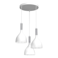 Lestenec na vrvici NOAK 3xE27/15W/230V bela/sijajni krom