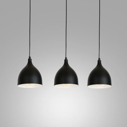 Lestenec na vrvici NOAK 3xE27/15W/230V črna