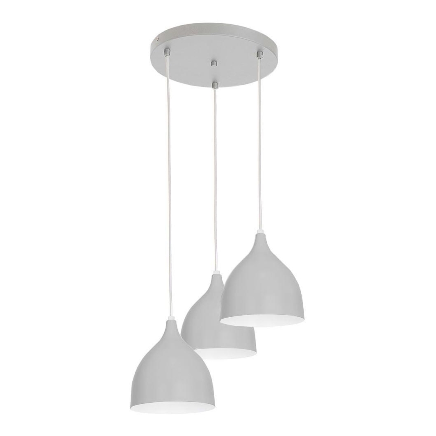 Lestenec na vrvici NOAK 3xE27/15W/230V siva