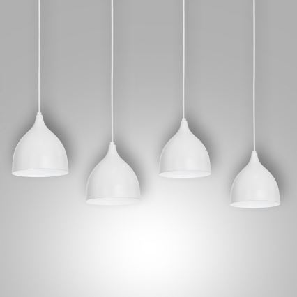 Lestenec na vrvici NOAK 4xE27/15W/230V siva